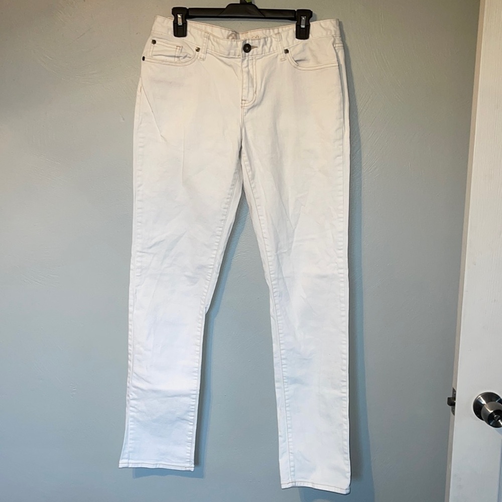 E70 GAP 12L skinny straight white jeans